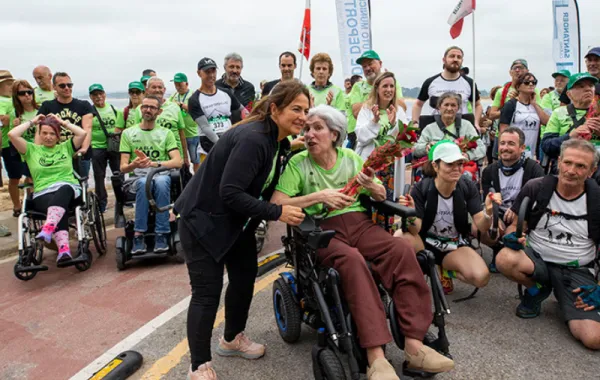 La consejera de Inclusión Social en la marcha organizada en junio por la asociación CanELA. (Foto Miguel López)