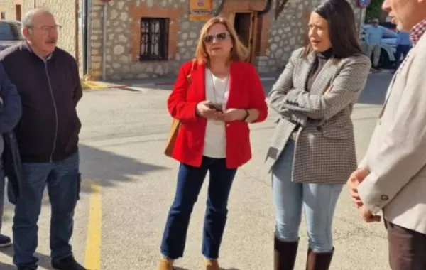 La consejera de Bienestar Social, Bárbara García Torijano, en el acto informativo celebrado en Pioz