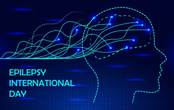 Foto con el visual del dia mundial de la epilepsia