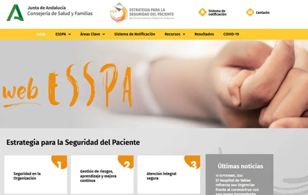 Foto del portal web de buenas prácticas para pacientes en  Andalucia