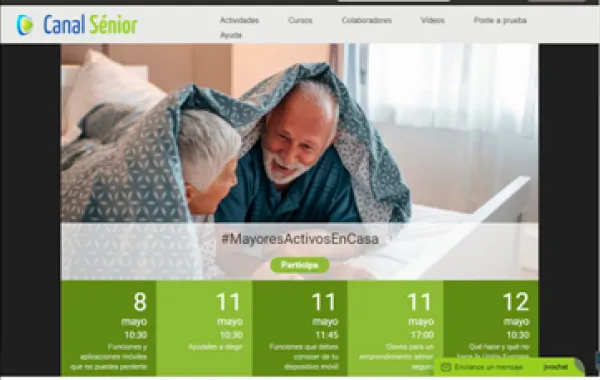 Foto de la web de canal senior