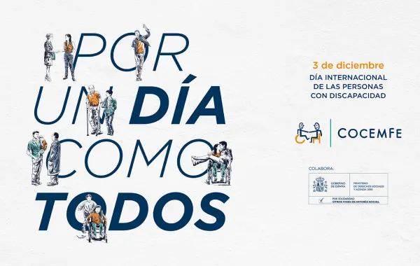 Foto del visual con el lema Por una vida sin desigualdades 