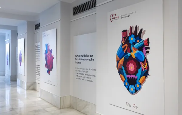 Foto de la exposicion por el dia mundial del corazon