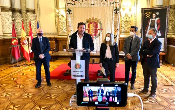 Foto de la presentación de la alianza de ciudades contra la obesidad en Valladolid