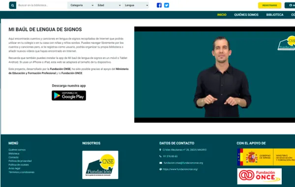 Foto de la web de mi baul de lengua de signos