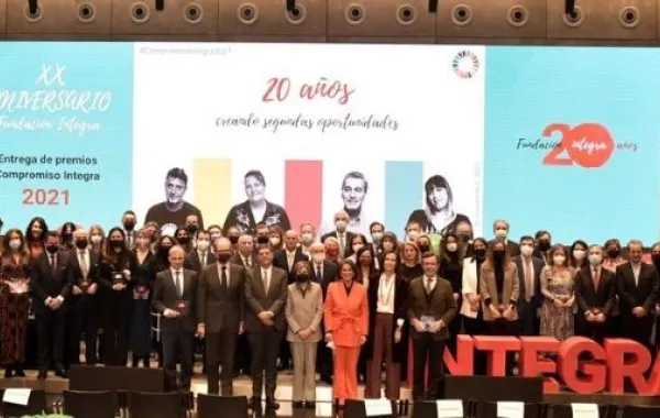 Foto de la entrega de los premios de Fundacion Integra