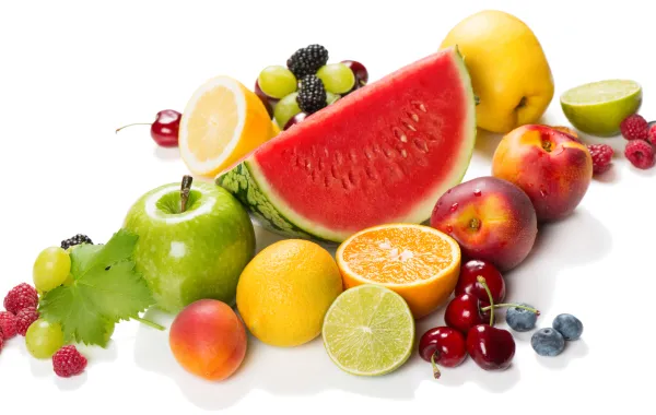 Foto con un surtido de frutas variadas