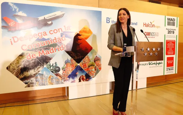 Foto de la responsable de la comunidad de madrid de las rutas culturales 2019