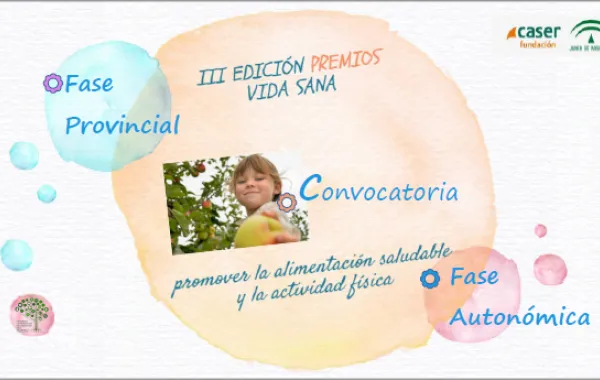 Foto de cartel de premios vida sana con la Junta de Andalucia