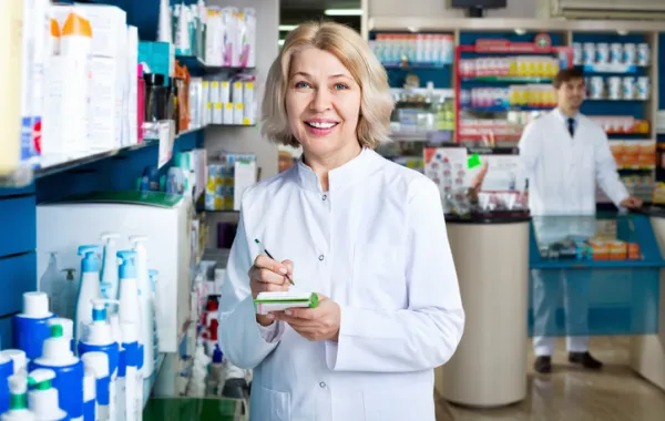 Foto de una farmaceútica