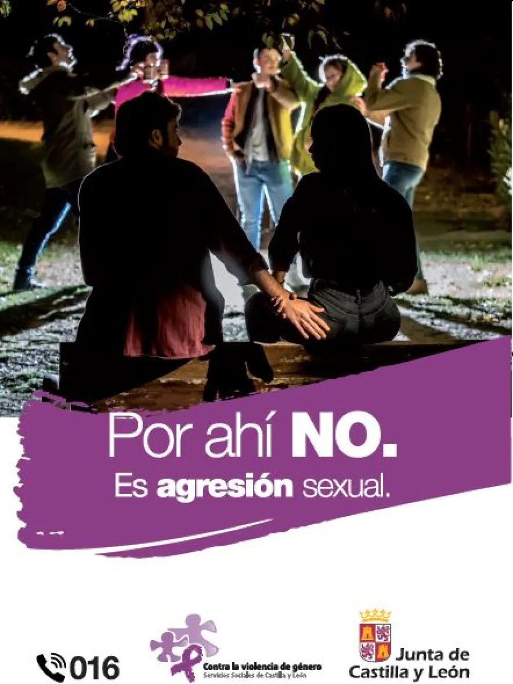 Foto del cartel de campaña de no agresiones de Castilla y Leon