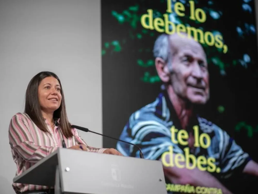 Bárbara García Torijano en la presentación de la campaña contra la Soledad no Deseada de Castilla-La Mancha